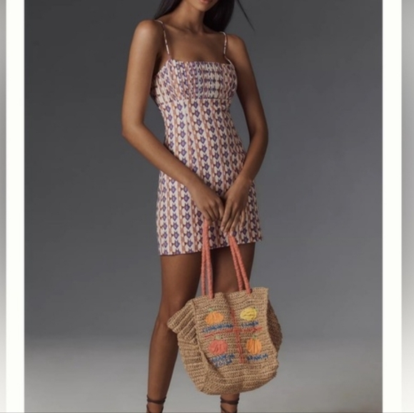Maeve Dresses & Skirts - Maeve Ophelia Linen Mini Dress Size 10 Anthropologie Sleeveless Slim Dress